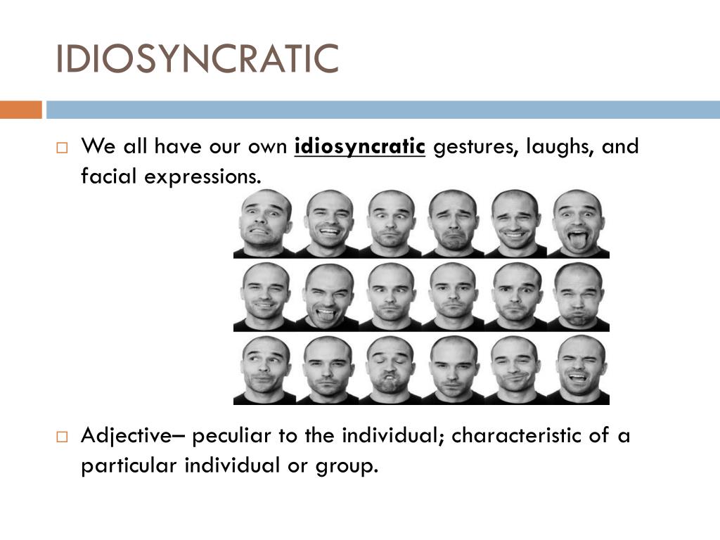 Examples of Idiosyncrasies