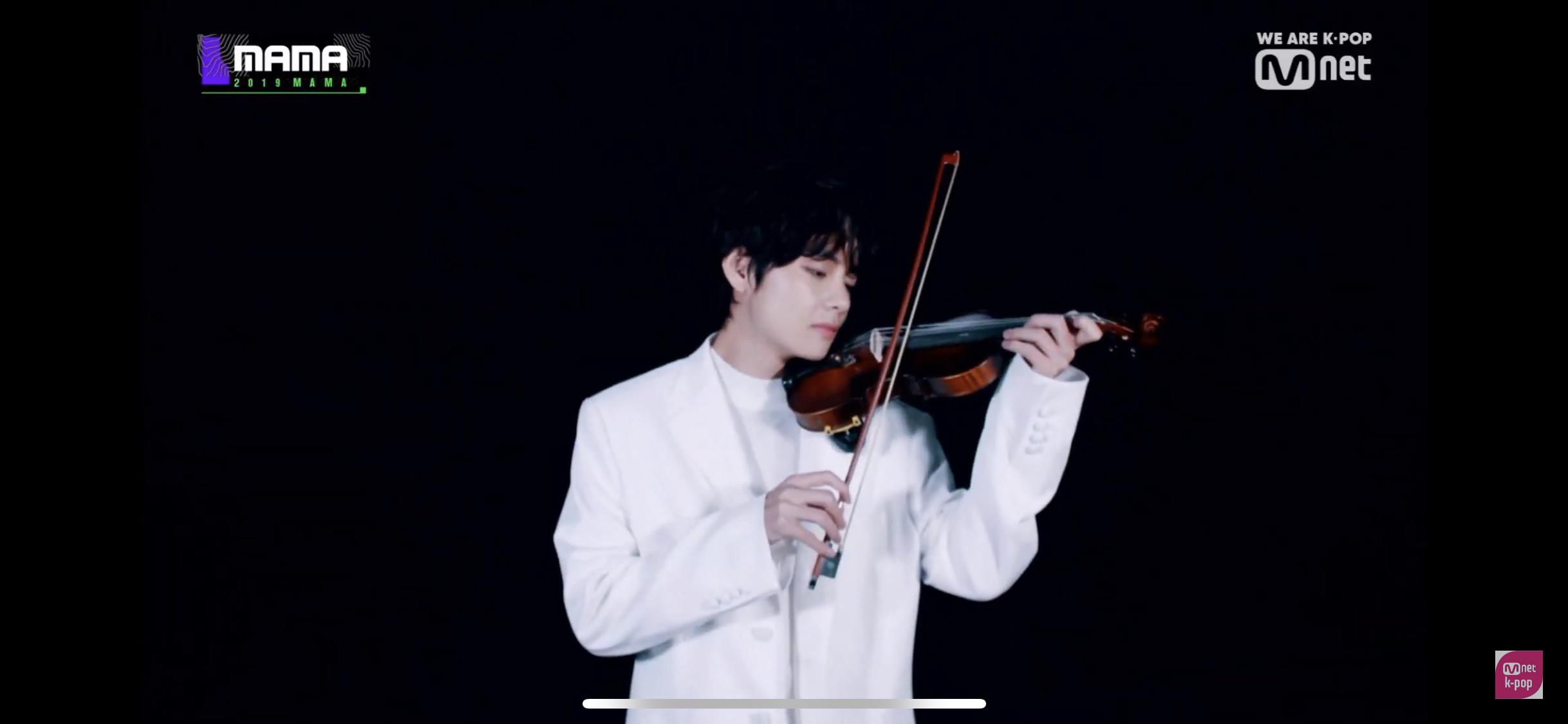 Taehyung Announces over v Live That He Plays Violin