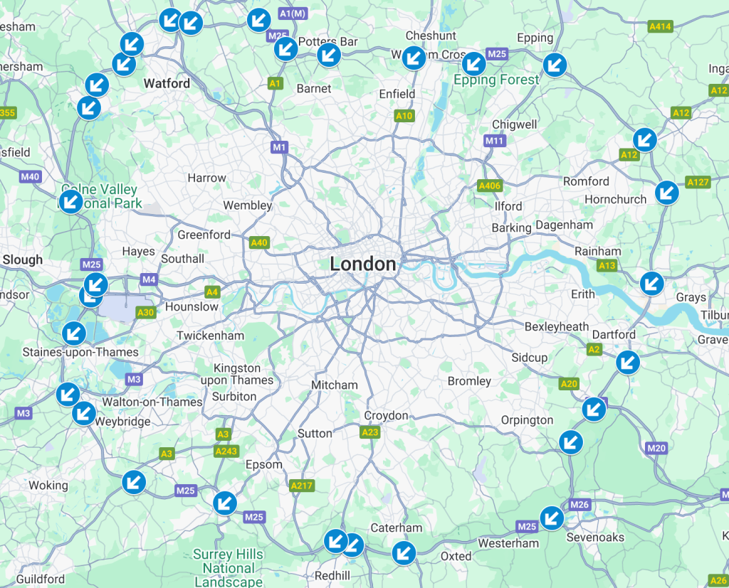 How Long Is M25 in Miles
