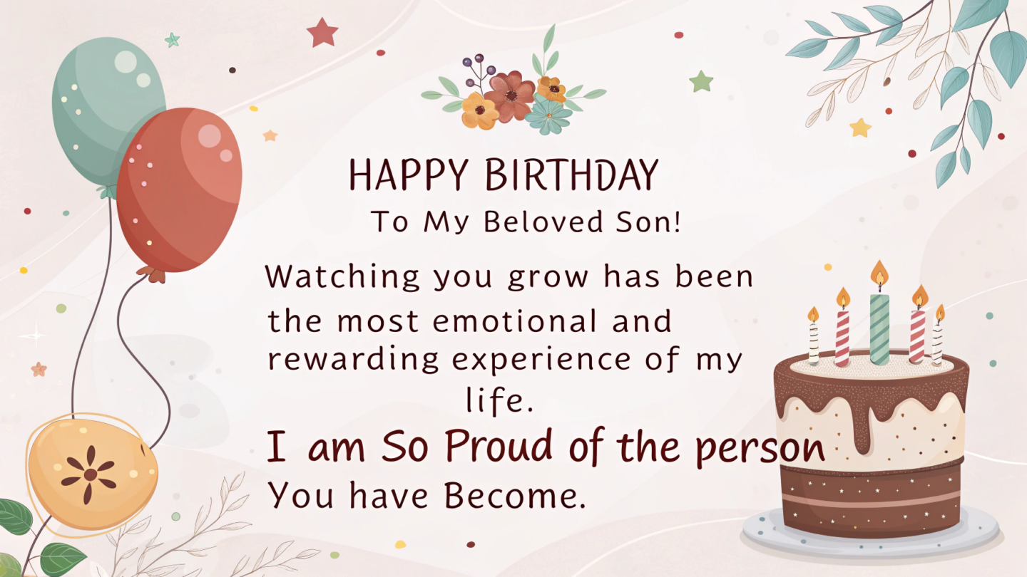 Birthday Message to Son from Dad