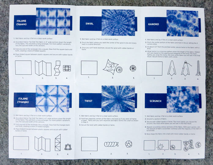 Step by Step Tie Dye Folding Techniques with Pictures