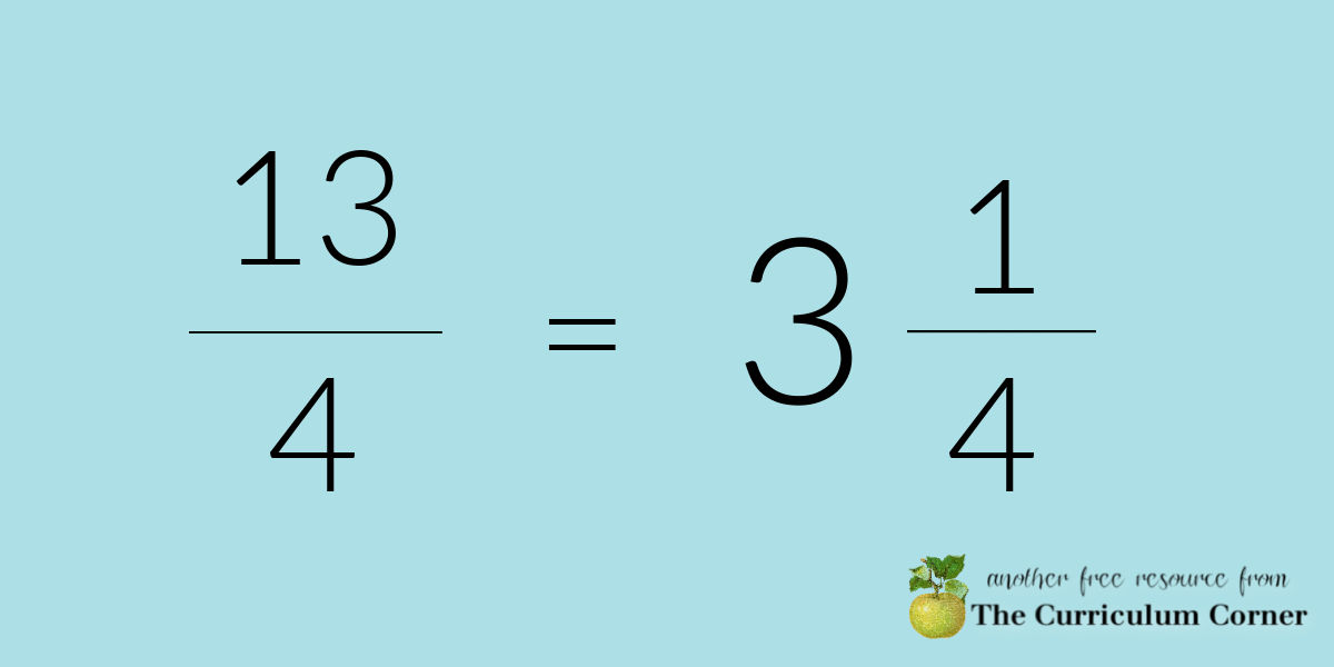 1 3/4 as Improper Fraction