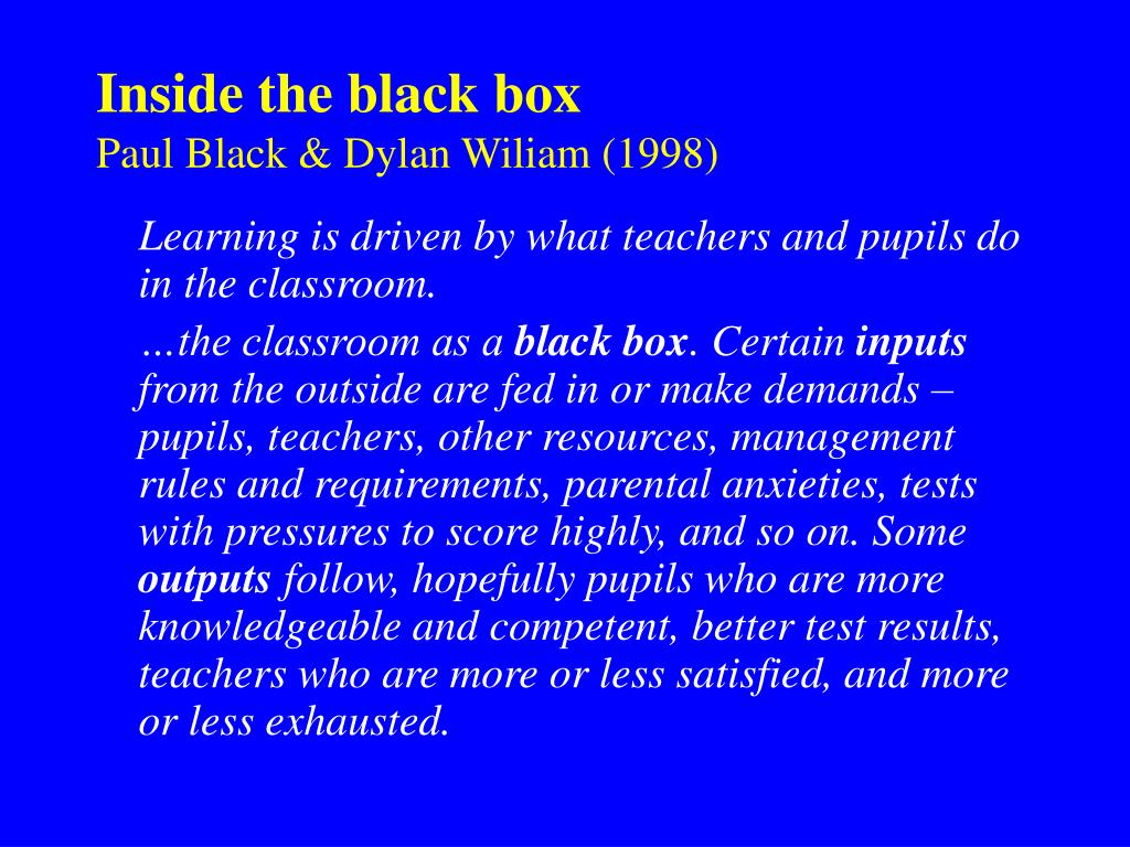 Black Wiliam 1998 Inside the Black Box Pdf