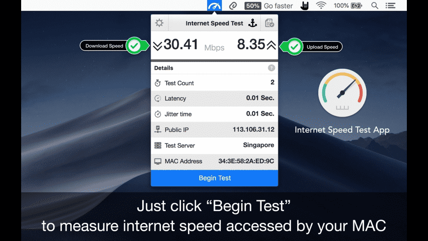 Testing Internet Speed Mac