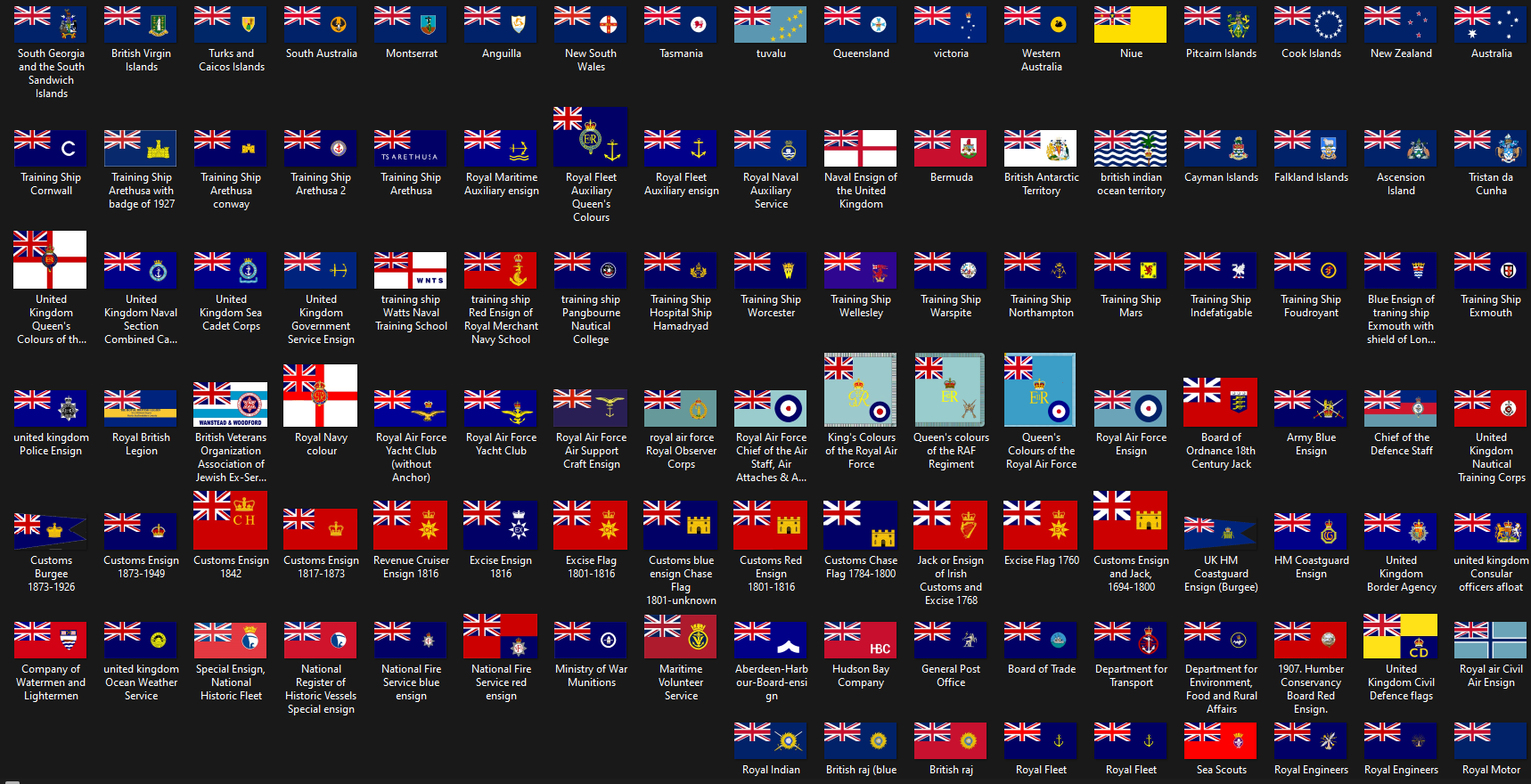 Flags with Union Jack in Them
