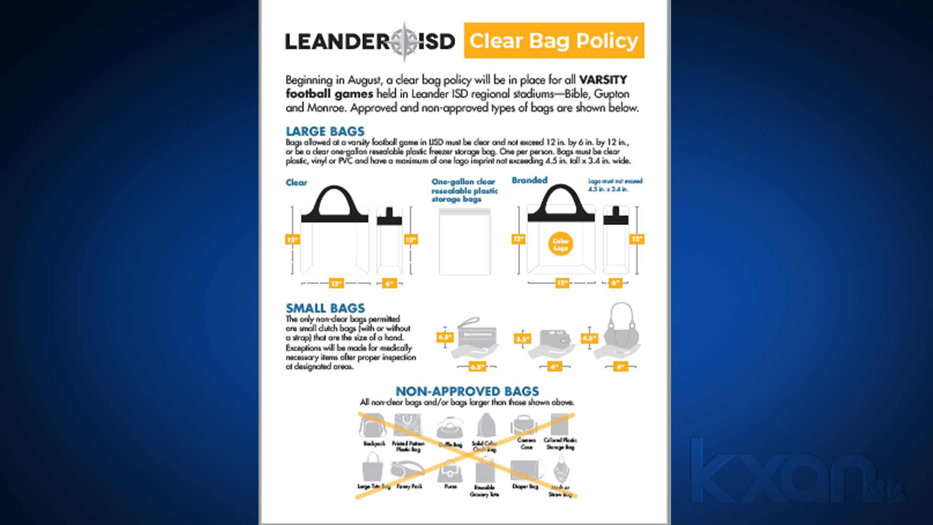 Leander Isd Clear Bag Policy