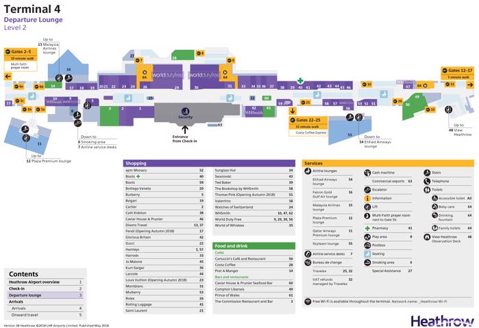 Heathrow Terminal 4 Shops and Restaurants