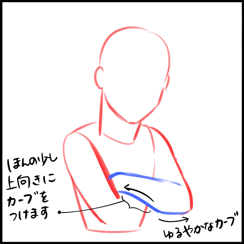 腕を組むイラストの違和感を解消！肩と手の重なりを暴くプロの技