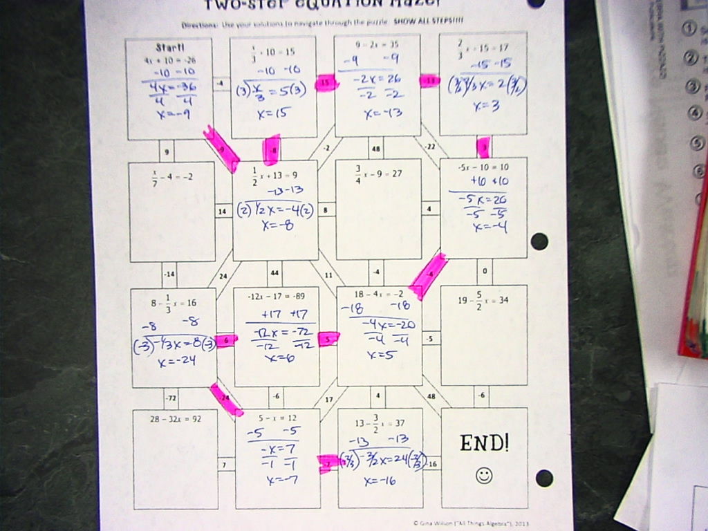 All Things Algebra Gina Wilson 2016 Answer Key