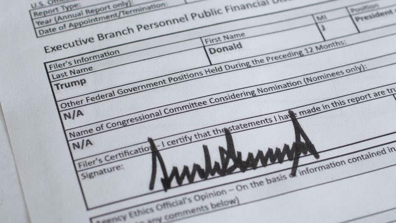 Financial Disclosures Reveal Trump's Holiday Gifts to White House Staff