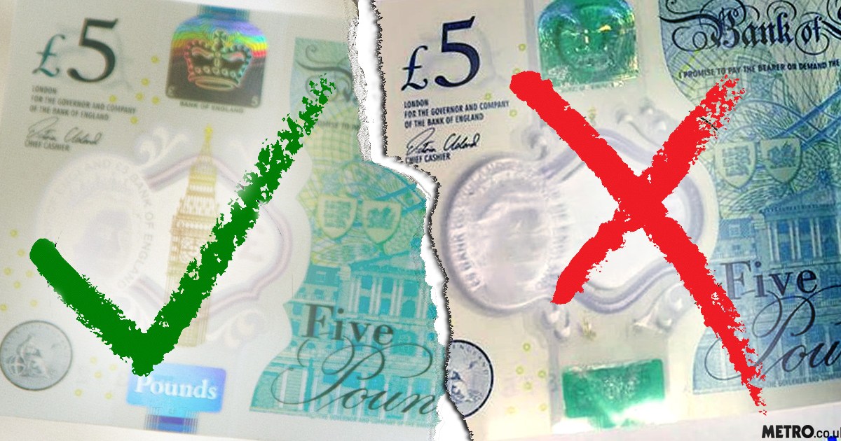 How to Spot a Fake Five Pound Note