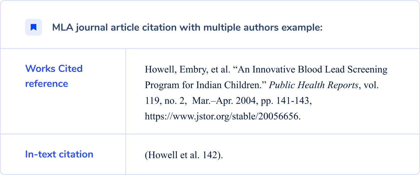 Mla Work Cited with Multiple Authors