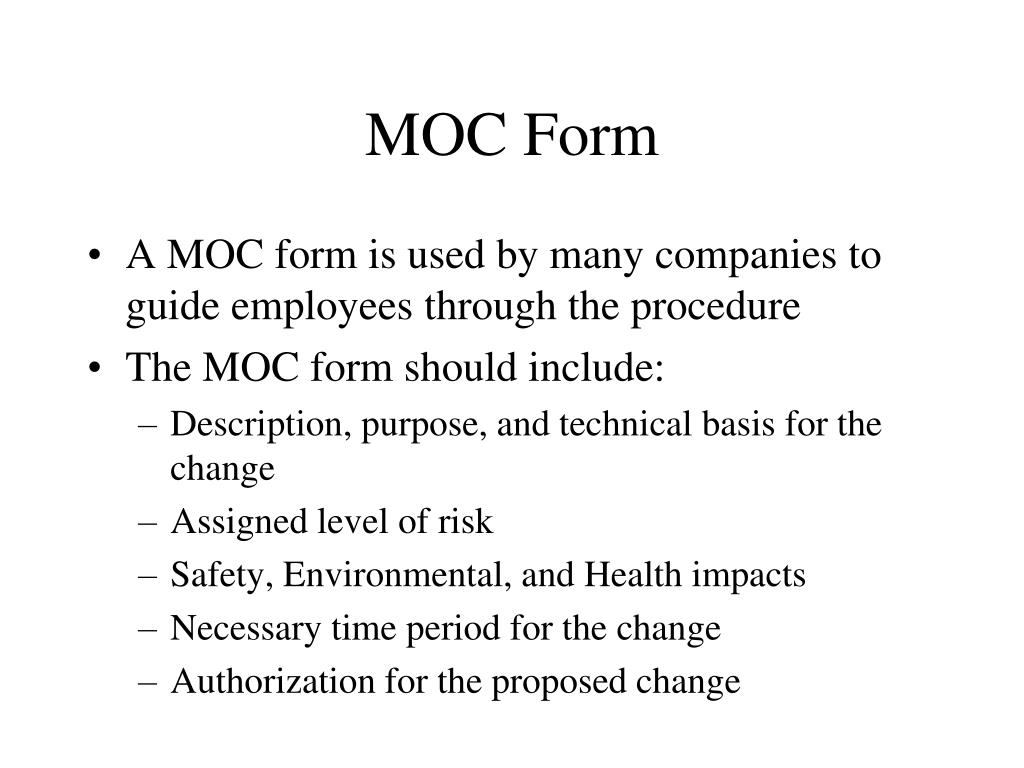 What Does Moc Stand For