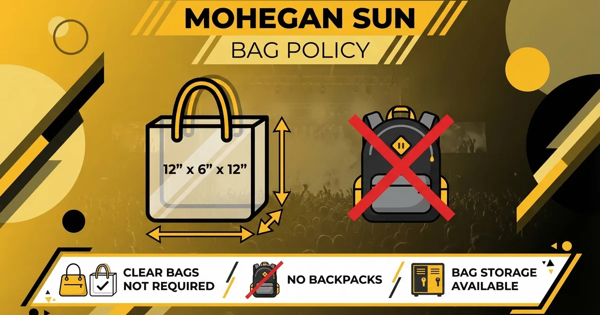 Mohegan Sun Bag Policy 2026