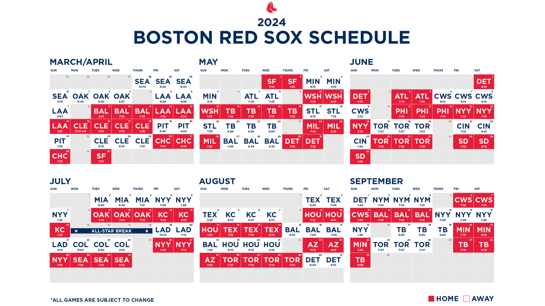 Red Sox Baseball Tv Schedule