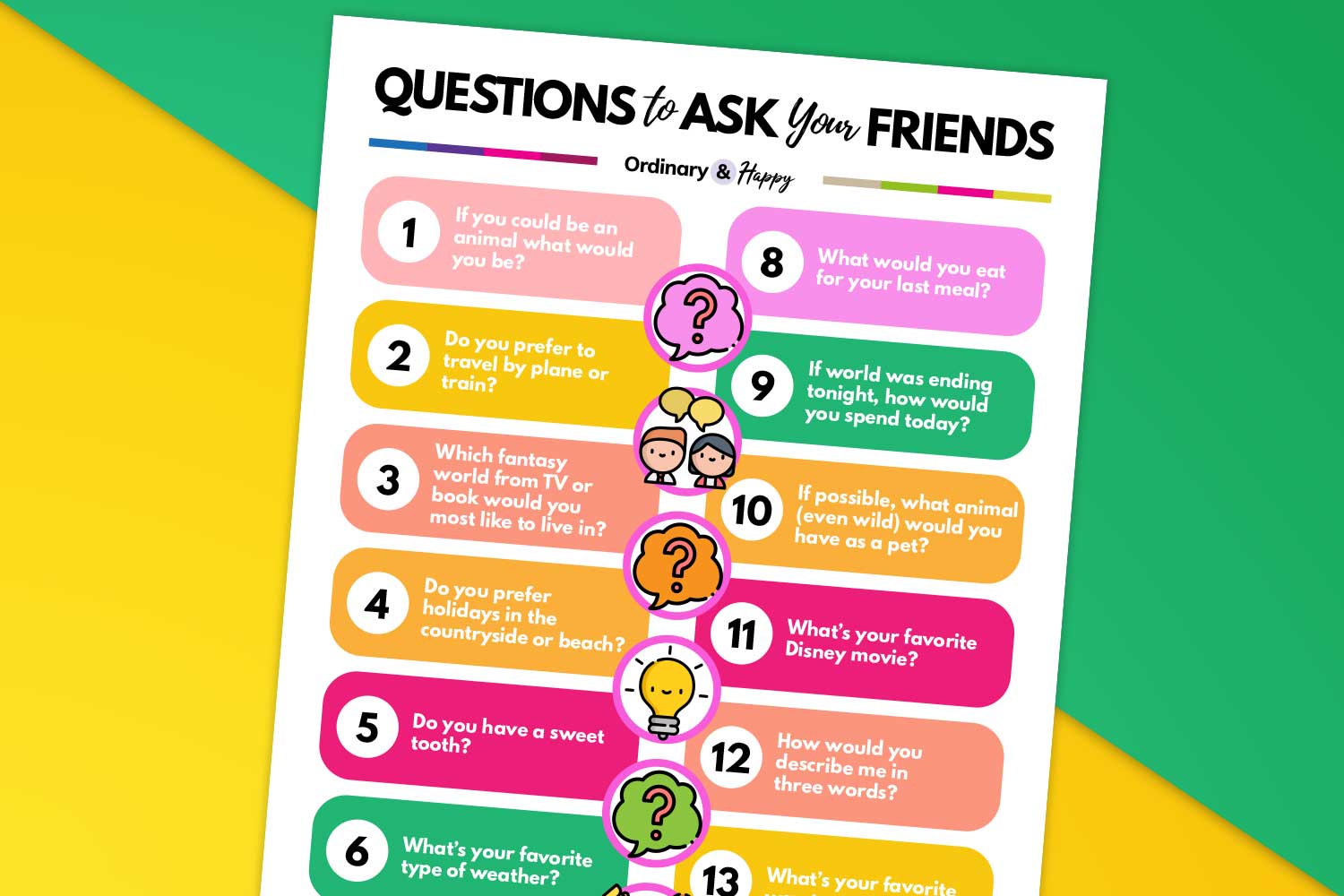 Fun Questions to Ask to Friends