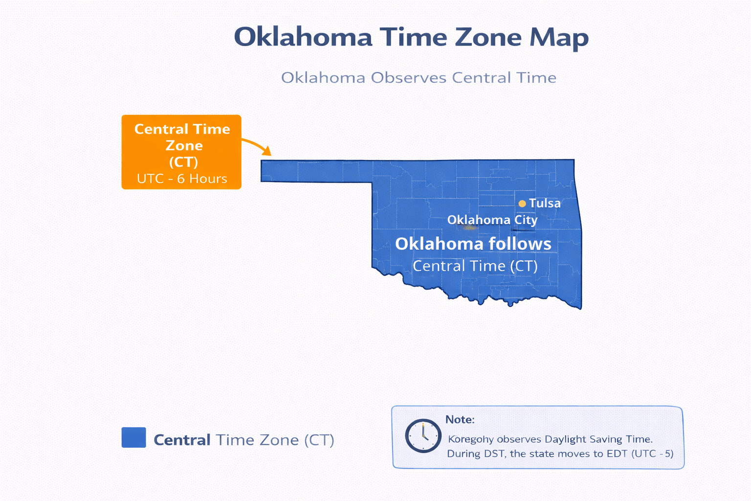 Oklahoma Time Zone Tulsa
