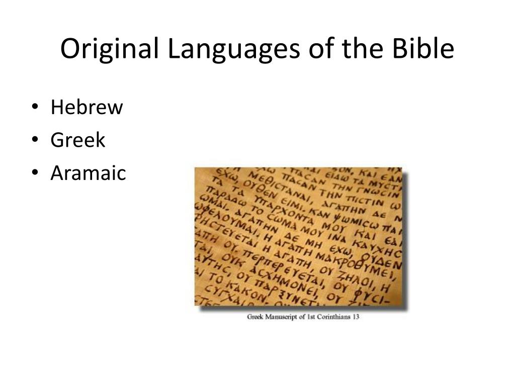 What Language Was Bible First Written In