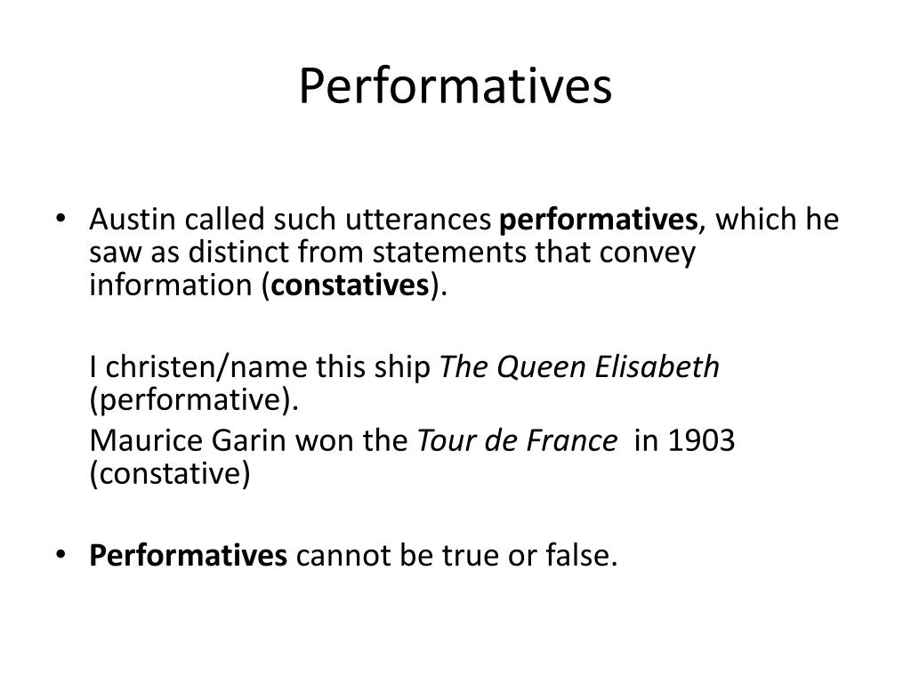 What Is Preformative