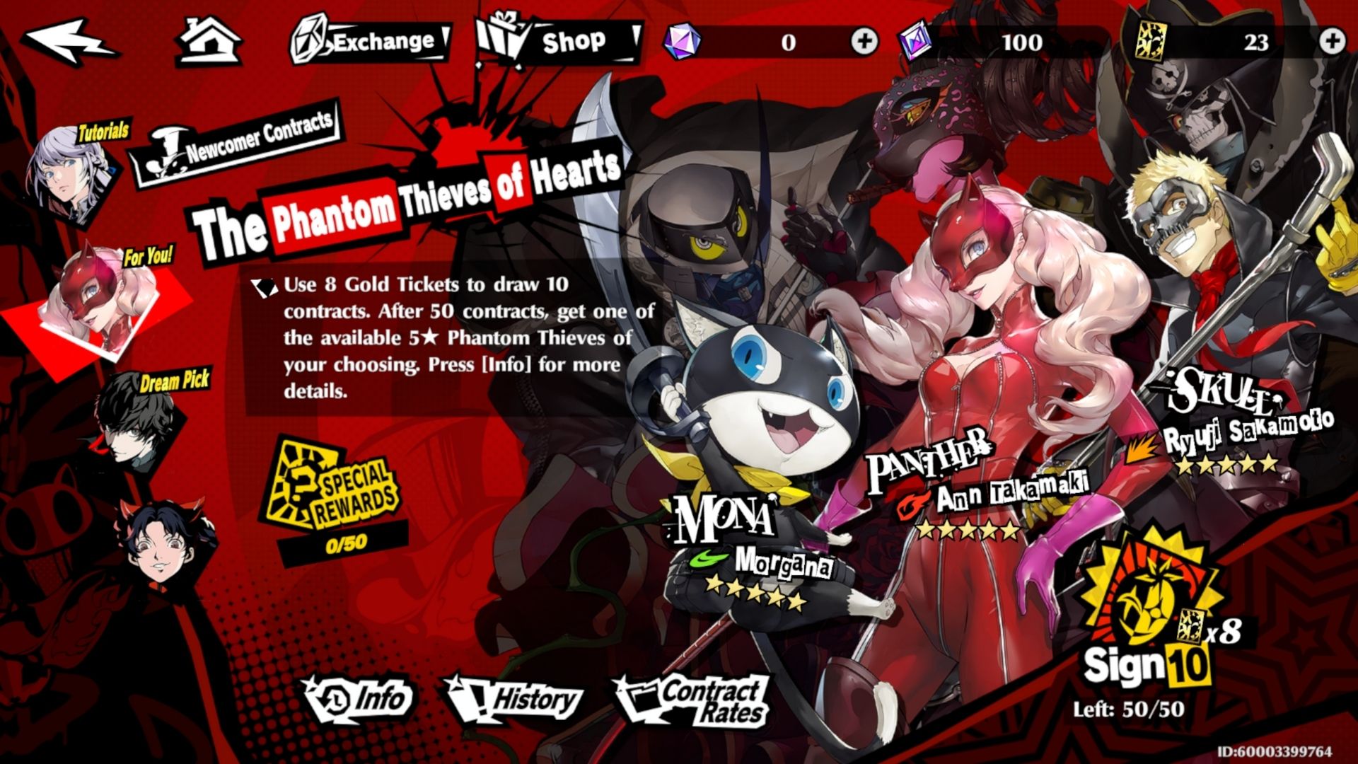 Persona the Phantom X Reroll Guide