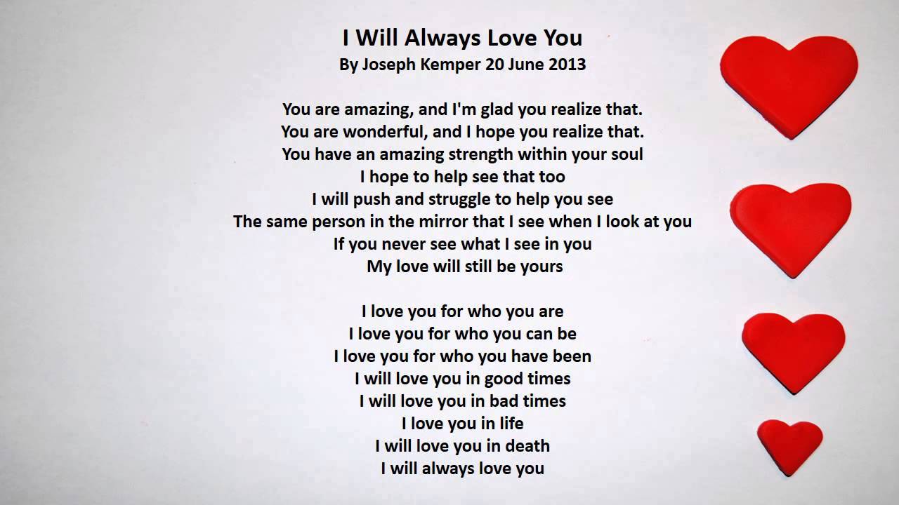 I Will Always Love You Written By
