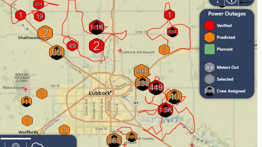 Power Outage Map Lubbock Tx Today