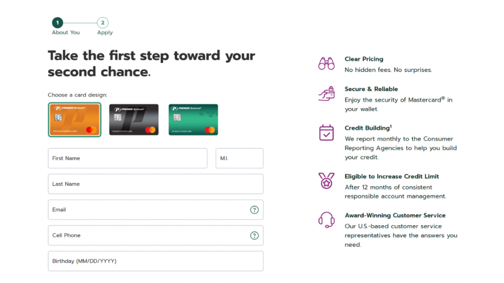 Premier Credit Card/Apply Now