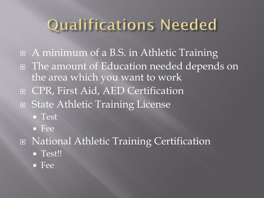 Qualifications for Sports Medicine