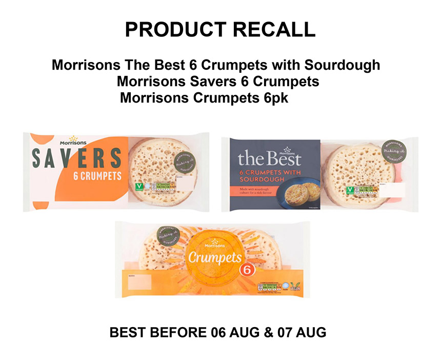 Morrisons Recalls Multiple Products Due to Undeclared Milk Allergens