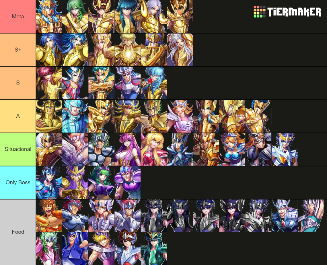 Saint Seiya Legend of Justice Tier List