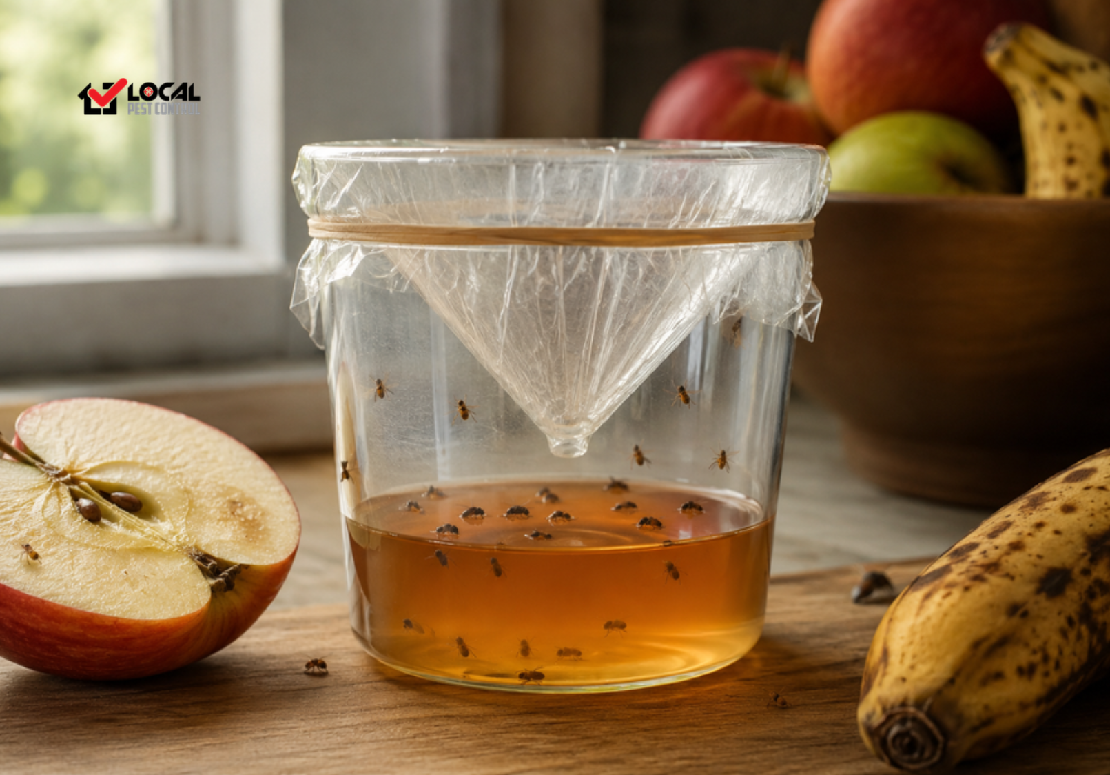 Apple Cider Vinegar Trap for House Flies