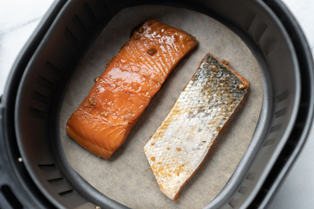 Salmon Skin up or Down