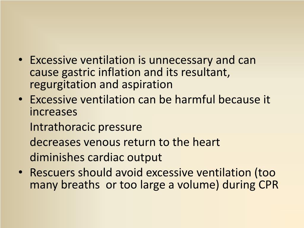 What Is an Effect of Excessive Ventilation Acls