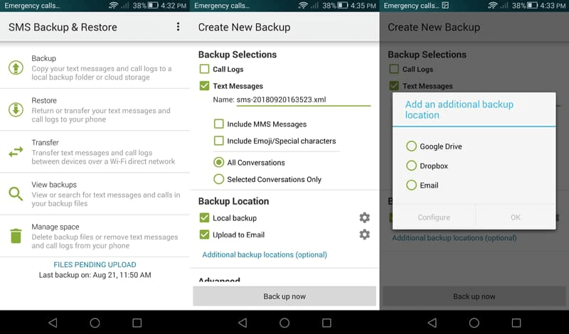 Sms Backup & Restore App for Android