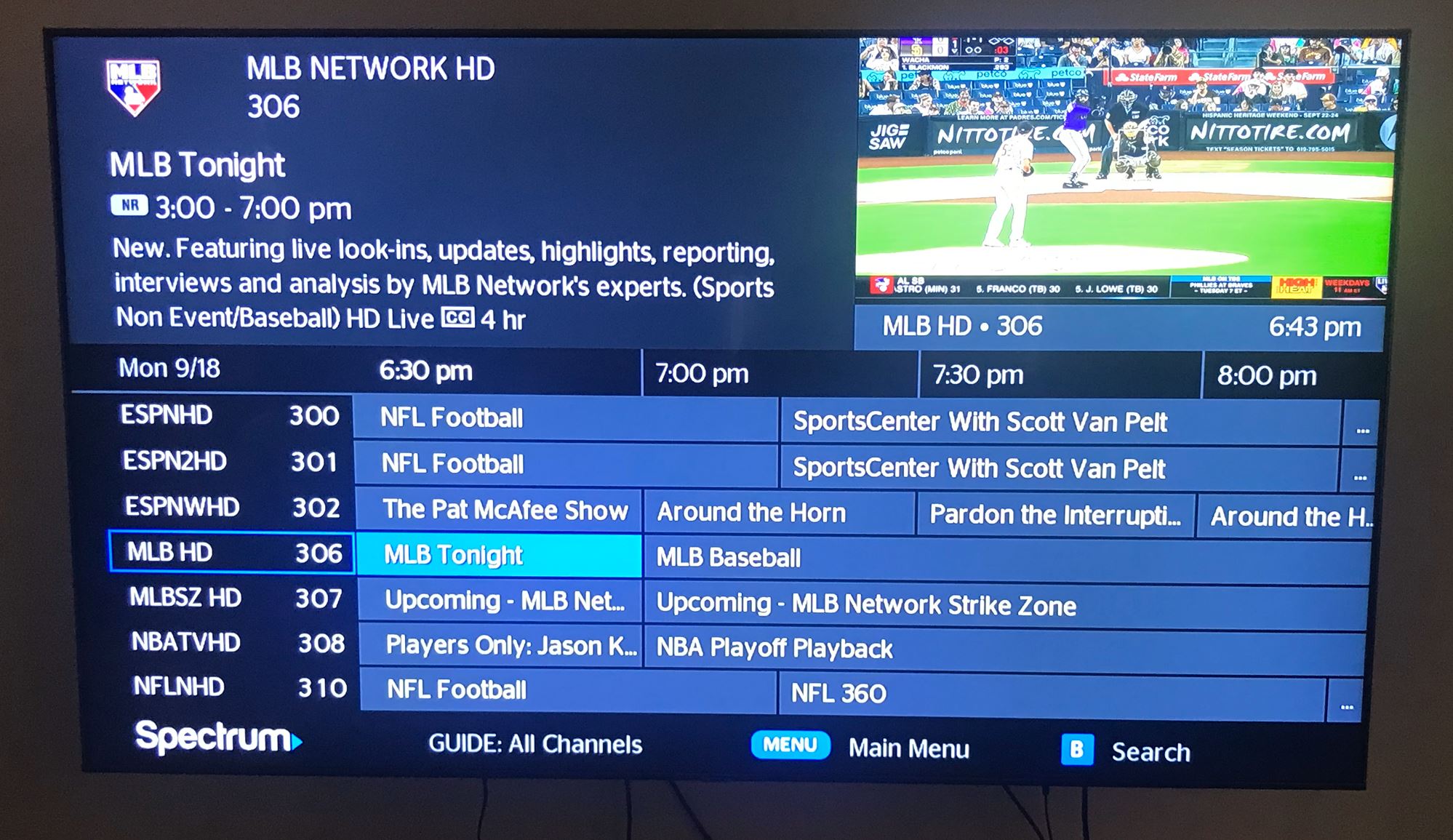 Does Spectrum Have Mlb Tv