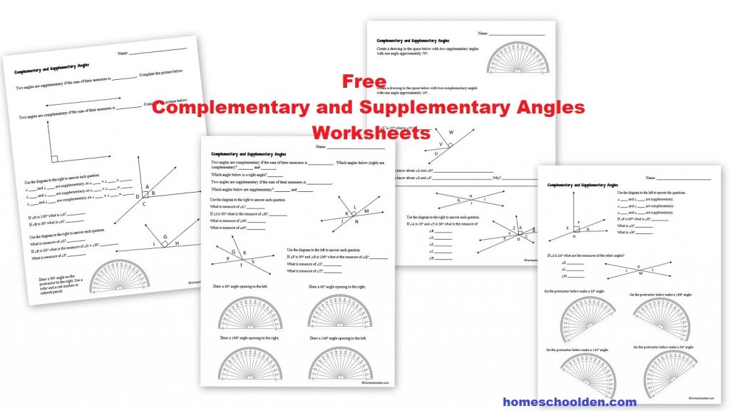 Supplementary and Congruent Angles Worksheet Answers