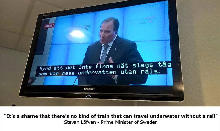 Swedish Tv Accidentally Puts Subtitles
