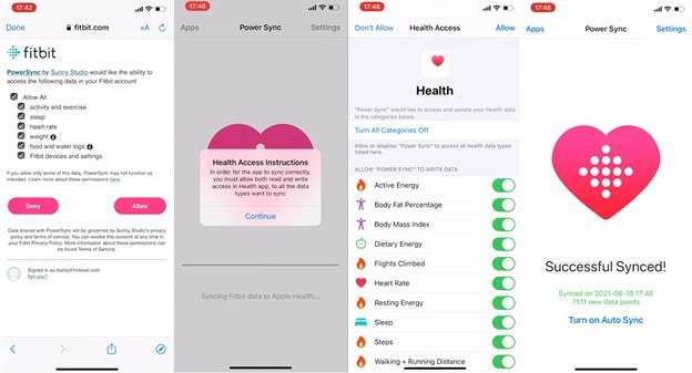 Fitbit Sync Apple Health