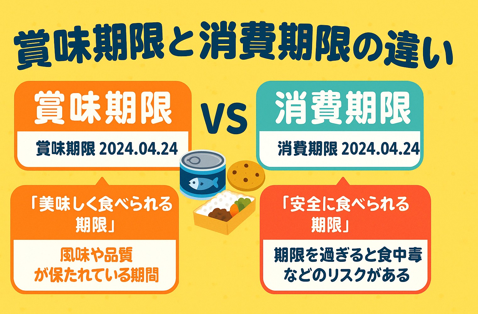 消費期限と賞味期限の違いとは？安全基準と食べられる目安を徹底解説