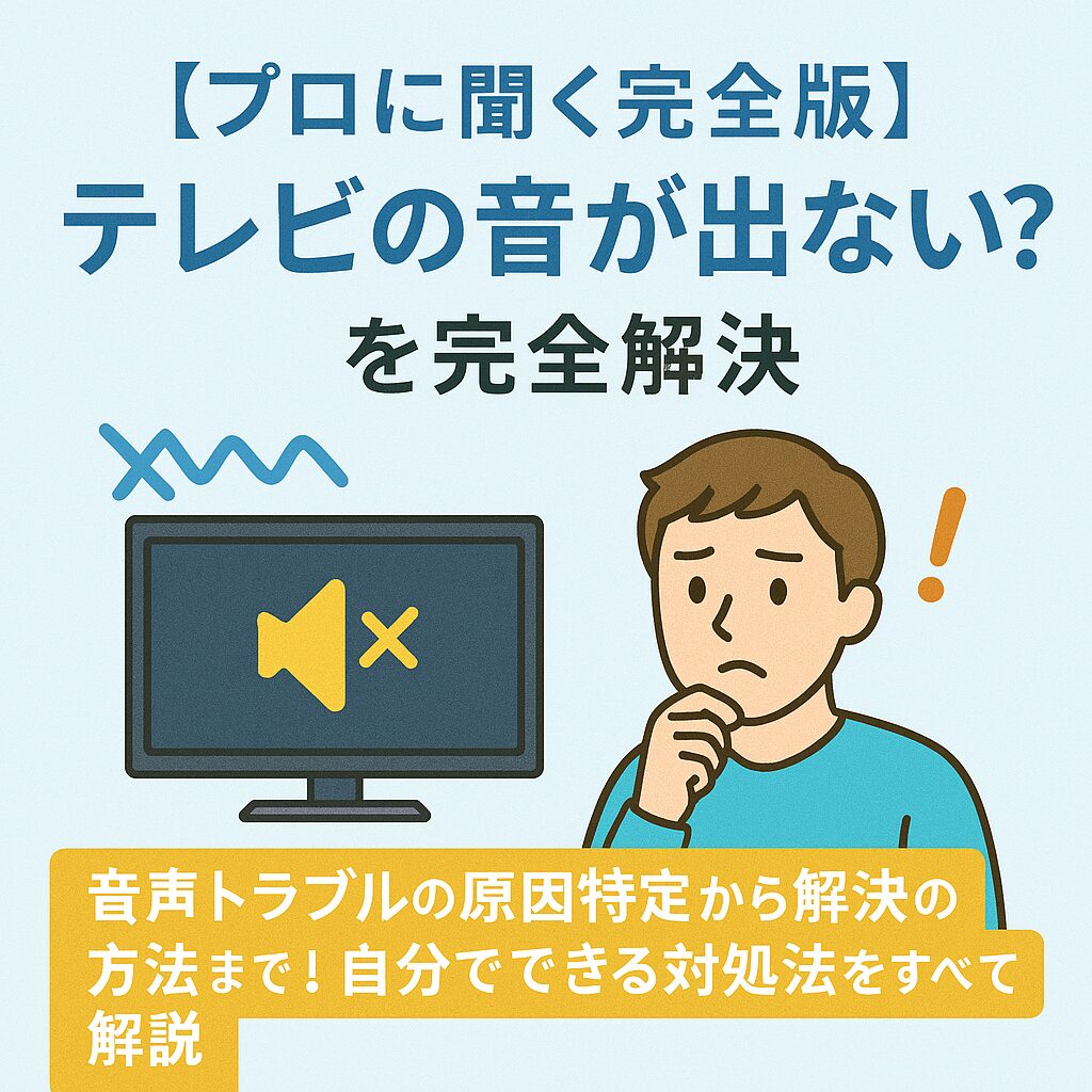テレビの音が出ない？映像は映る時の原因と主要メーカー別リセット完全策