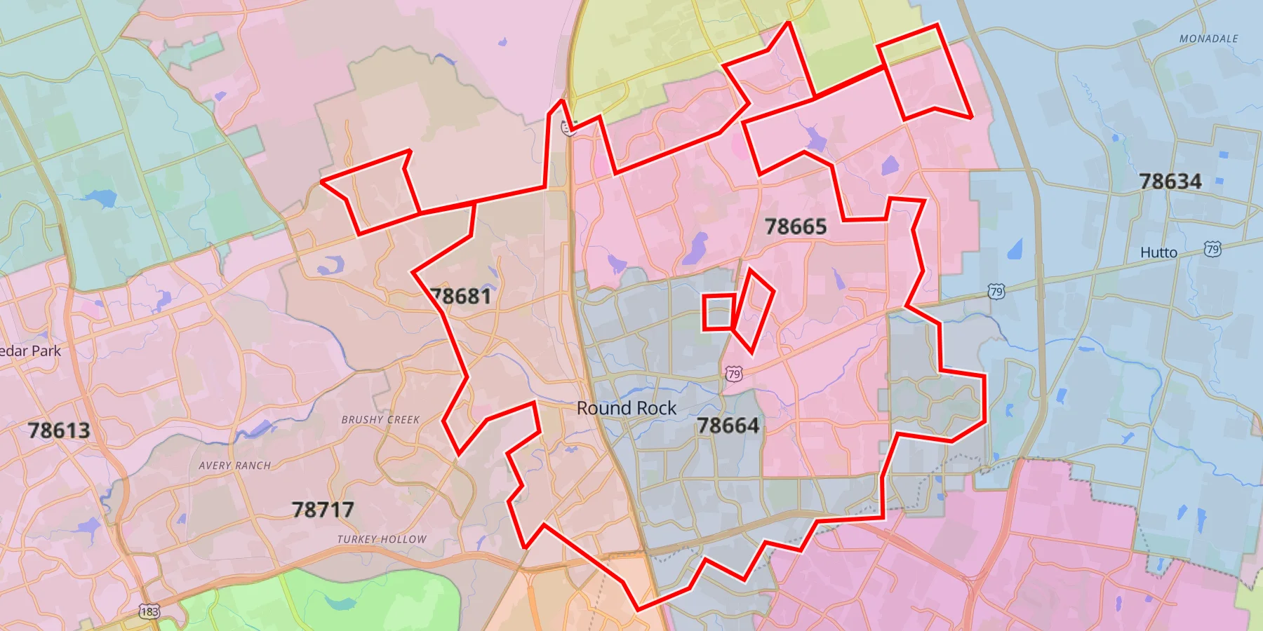 Round Rock Tx Zip Code