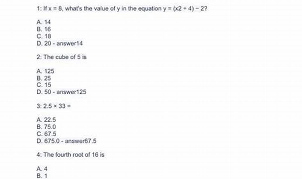 Asvab Math Practice Questions and Answers Pdf