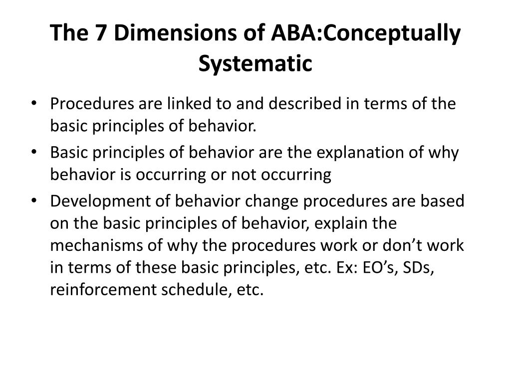 What Does It Mean for Aba to Be Conceptually Systematic
