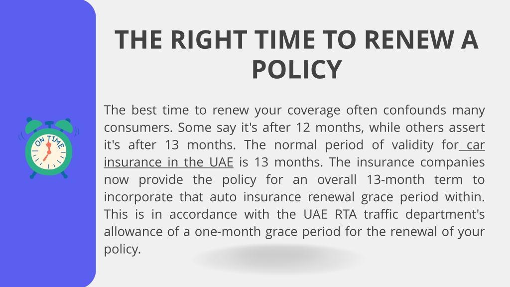 When Is the Best Time to Renew Car Insurance