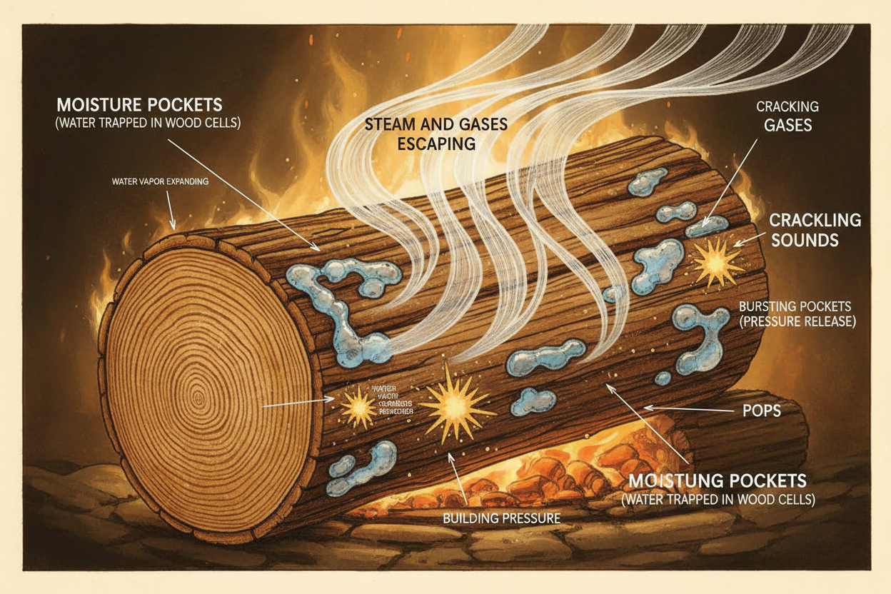 Why Does Firewood Crackle