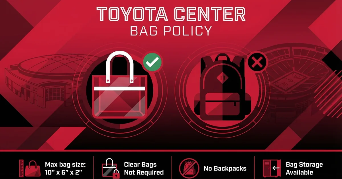 Toyota Center No Bag Policy