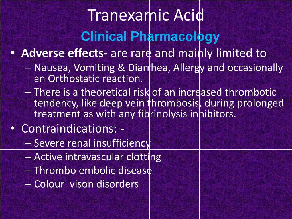 Tranexamic Acid Side Effects