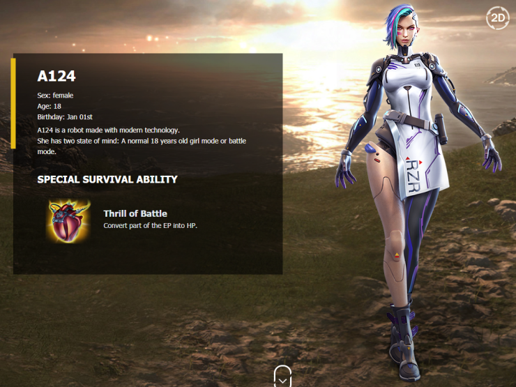 Free Fire Character A124 Ability Convert Ep to Hp