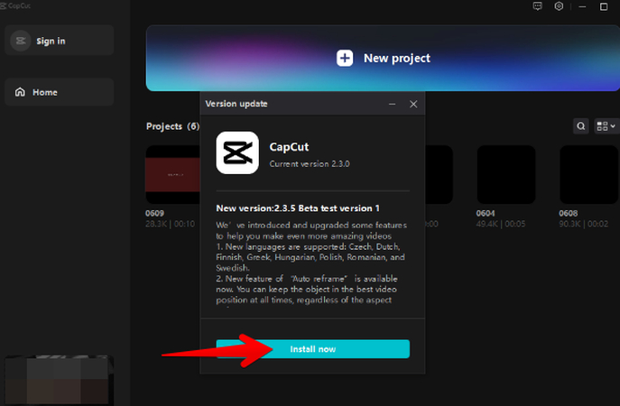 Capcut App Needs to Be Version 8.7.0