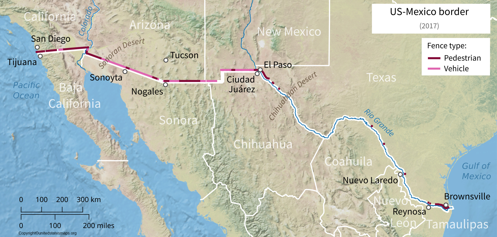 Us and Mexico Border Length